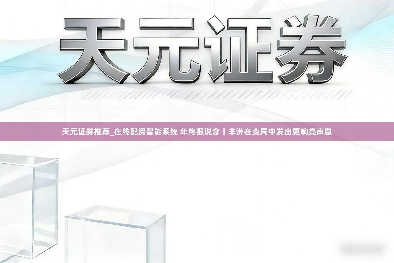 天元证券推荐_在线配资智能系统 年终报说念丨非洲在变局中发出更响亮声息